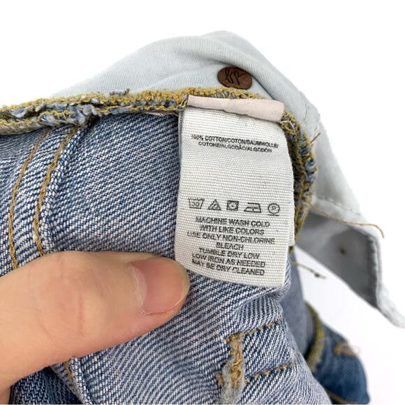 FREE PEOPLE We The Free Maggie Mid Rise Straight Jeans Light Wash 25 - Picture 8 of 12